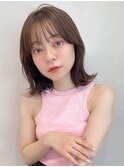 ミルクティーブロンドデジタルパーマワンホンレイヤー
