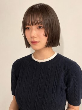 ノラ ギンザ(NORA GINZA) 【喜友名】ボブレイヤーボブ髪質改善ストレートパーマブラウン