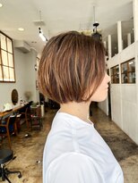 ヘアーループレル(Hair ruup Rell design works)&nbsp;大人ハイライト×丸みショートボブ