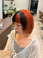 ニュースエン(newseN:) オレンジ×ブラック/バイカラー/ケアブリーチ/髪質改善/新潟