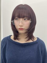 ネウィ ジャム 町田(newi JAM)&nbsp;ミディアムハッシュカット×ボルドーカラー【町田】