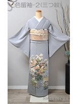 きものサロン すずめ屋&nbsp;レンタル番号　色留袖-2（三つ紋/花々）
