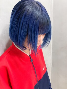 テトヘアー(teto hair) シャーベットブルー、水色、グラデーションカラー、アイスブルー
