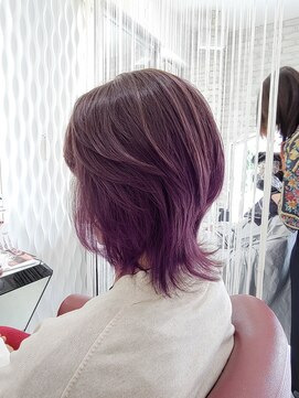 クオリス 赤塚店(QUALIS) 20代30代韓国風カラー/パープル/グラデーション/くびれ/外ハネ
