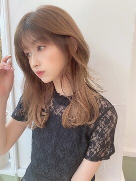 ハニーシブヤ(HONEY shibuya) 【HONEY渋谷】横顔カワイイくびれ韓国レイヤー×スロウベージュ