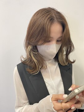 シェノン 武庫之荘(CHAINON) ペールベージュ/外ハネボブ/セクションカラー/髪質改善