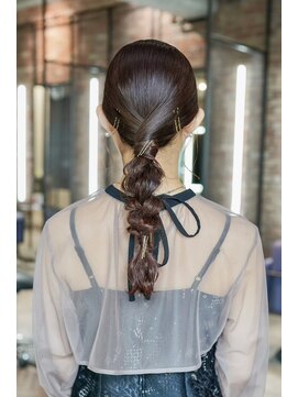 ベイショア(Bay Shore NY) お呼ばれヘアアレンジ編みおろしヘアピンアレンジ