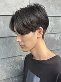 メンズマッシュセンターパートスパイラルパーマニュアンスパーマ