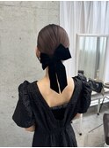 タイトなシニヨンアレンジ