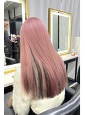 韓国ヘア×シールエクステ×ホワイトピンク