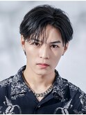 韓国ニュアンスパーマシャドウパーマワックスなしセンターパート