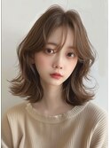 外ハネ艶髪ワイドバング