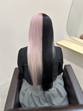 アレンヘアー 函館店(ALLEN hair) 【周りと差をつけるデザインカラー】*PINK×BLACK *