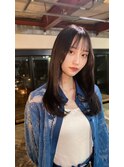 韓国風暗髪ロングレイヤー