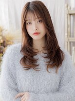 カバーヘア イヴ 戸頭店(COVER HAIR EVE)&nbsp;ミストバングチェリーブラウンデジタルパーマa戸頭20代30代40代