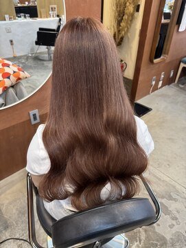 チャプター 問屋町(chapter) ケアブリーチミルクティーブラウンカラーレイヤーカット韓国ヘア