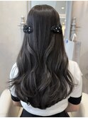 グレージュ/チャコールグレー/ブリーチなし/レイヤーカット