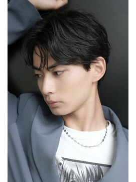 カライングドゥ(ing deux) スーツ短髪ツーブロック束感モテる黒髪シャドウパーマ