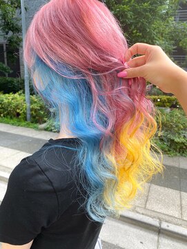 インナーカラー/ピンクカラー/ブルーカラー/イエローカラー