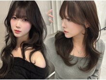 小顔レイヤーとブリーチなし透明感カラーのこだわり施術