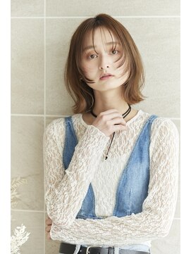 タッセルボブ/切りっぱなしボブ/長めボブレイヤー/大人長めボブ