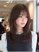 ハッシュカットバタフライカット顔回りカットカーテンバング