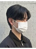 メンズナチュラルニュアンスパーマセンターパート♯81京都駅