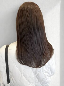 ビューティシモ 所沢(Beautissimo) アッシュベージュ グレージュ レイヤー セミロング 髪質改善