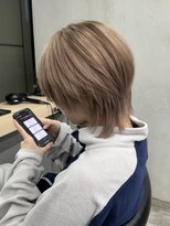 ギークス(GEEKS) 【GEEKS渋谷】シースルーマッシュウルフ/中性ヘア/ブラウン