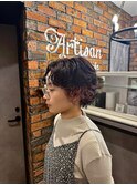 ショートヘアパーマ
