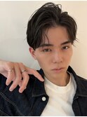 センターパートツーブロックアップバングサーフカールマッシュ