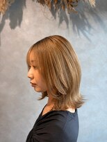 ハウリーヘアアンドスパ(HAURY hair&spa)&nbsp;レイヤーカット×ハイトーンベージュ