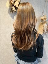 パーミル ヘア クマモト(permille ‰ hair Kumamoto) ベージュ×うる艶巻き髪