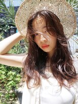 アルバム 銀座(ALBUM GINZA) ウェーブロング_ココアブラウンフリンジウェーブ_37976