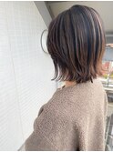 ［OCEAN　Hair&Life]白髪ぼかしハイライト/ぶつ切りボブ/ロブ