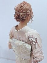 アミカ(Amica)&nbsp;訪問着レンタル/編み込みシニヨンスタイル/20代30代人気