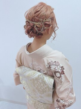 アミカ(Amica) 訪問着レンタル/編み込みシニヨンスタイル/20代30代人気