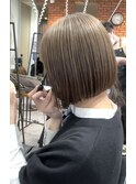 20代30代ナチュラルくびれボブ肩ラインストレートモテ髪