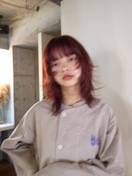ノラ ヘアーサロン(NORA HAIR SALON) 【元】デザインのあるレイヤーカット×ボルドーカラー