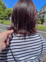 アンツ ヘアーアンドリゾート 辻堂本店(ANT'S Hair and Resort) 切りっぱなしボブ　ピンクブラウン