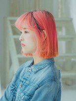 ロッソ 五反野店(Rosso)&nbsp;切りっぱなしボブ×コットンキャンディーピンク[五反野]