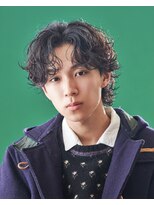 オーシャントーキョーオーバー 渋谷(OCEAN TOKYO OVER)&nbsp;韓国マッシュセンターパートダウンパーマニュアンスパーマウルフ