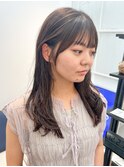 セミロング レイヤー 顔周り 前髪 サイドバング 原宿表参道