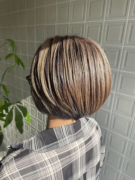 ボアップ 新居浜店(boappu) #ショートカット#バレイヤージュ#ブリーチカラー