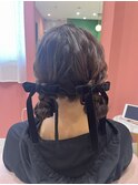 【ひつじヘア】ツイン リボンアレンジ/more岡崎店  大山