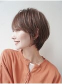 ◇大人可愛い20代30代40代50代前下がりショートボブ丸みショート
