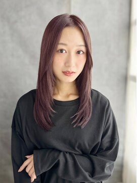 トレント(ToRrent) ロングレイヤー×ピンクベージュ 10代 20代 30代