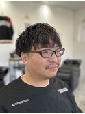 ツーブロック　ツイストスパイラルパーマ