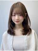 小顔 美髪 レイヤーカット イメチェン ワイドバング"