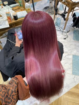 ロンドロゼ 池袋(Lond rose) イメチェン外ハネボブワイドバングホワイトブロンド美髪韓国